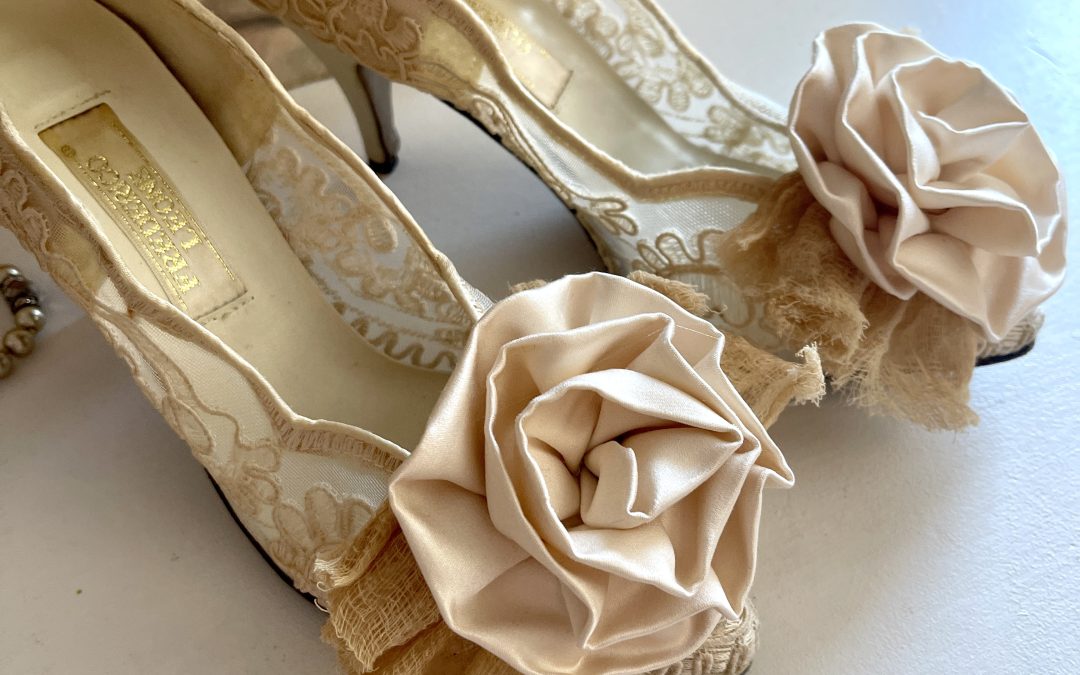 Upcycled Vintage Lace Pumps